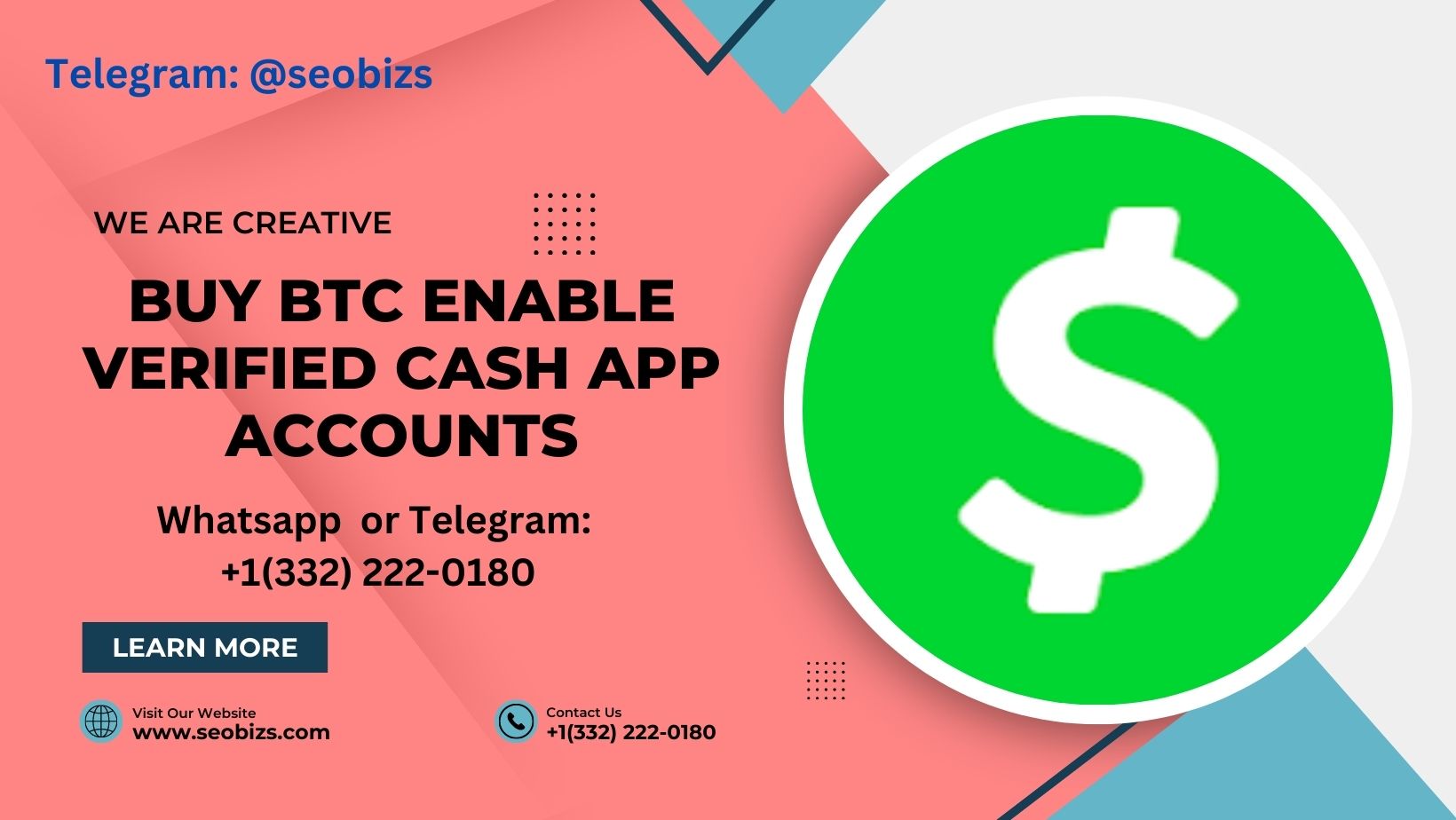 You can easily buy Bitcoins with a verified Cash App account or Wire transfer. Buying Bitcoins takes only a few steps and you can start using your verified cash app account within minutes.